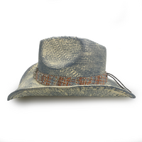 Rocko's Straw Hat Platinum Range Rebel Faded Blue