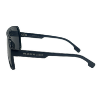 Mangrove Jacks Hamilton C5 Shiny Black w Shiny White Stripe / Smoke Polarised Lenses