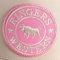 Ringers Western Signature Bull Trucker Cap Bone/Pink & Bone OSFM