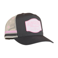 Ringers Western Country Club Deep Fit Trucker Cap Ballet Pink/Charcoal OSFM