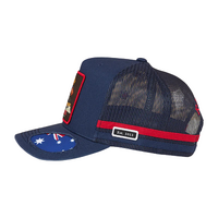 Ringers Western Ute Flag Deep Fit Trucker Cap Navy/Red OSFM