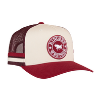 Ringers Western McCoy Trucker Cap Maroon/Off White OSFM