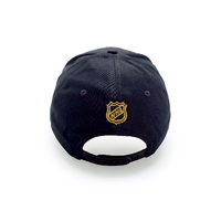 Mitchell & Ness Chicago Blackhawks NHL Pro Crown Gold Logo Faded Black OSFM MJCK1177