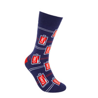 Foot-ies Coca-Cola Organic Cotton Socks Coke Bottles Navy/Red Size 8 to 13