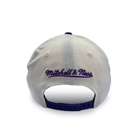Mitchell & Ness Los Angeles Lakers Flexfit 110 Team Arch White Cream/Purple OSFM