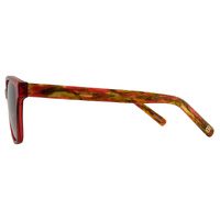 Bill Bass Olympia 28366 Red w Red Brown Pattern / Grey Gradient Polarised Lenses