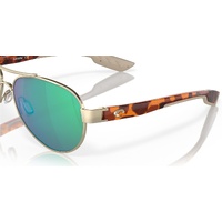 Costa Del Mar Loreto 6S4006 400622-56 Rose Gold / Green Mirror Polarised Lenses