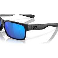 Costa Del Mar Half Moon 6S9026 902611-60 Shiny Black / Blue Mirror Polarised Lenses