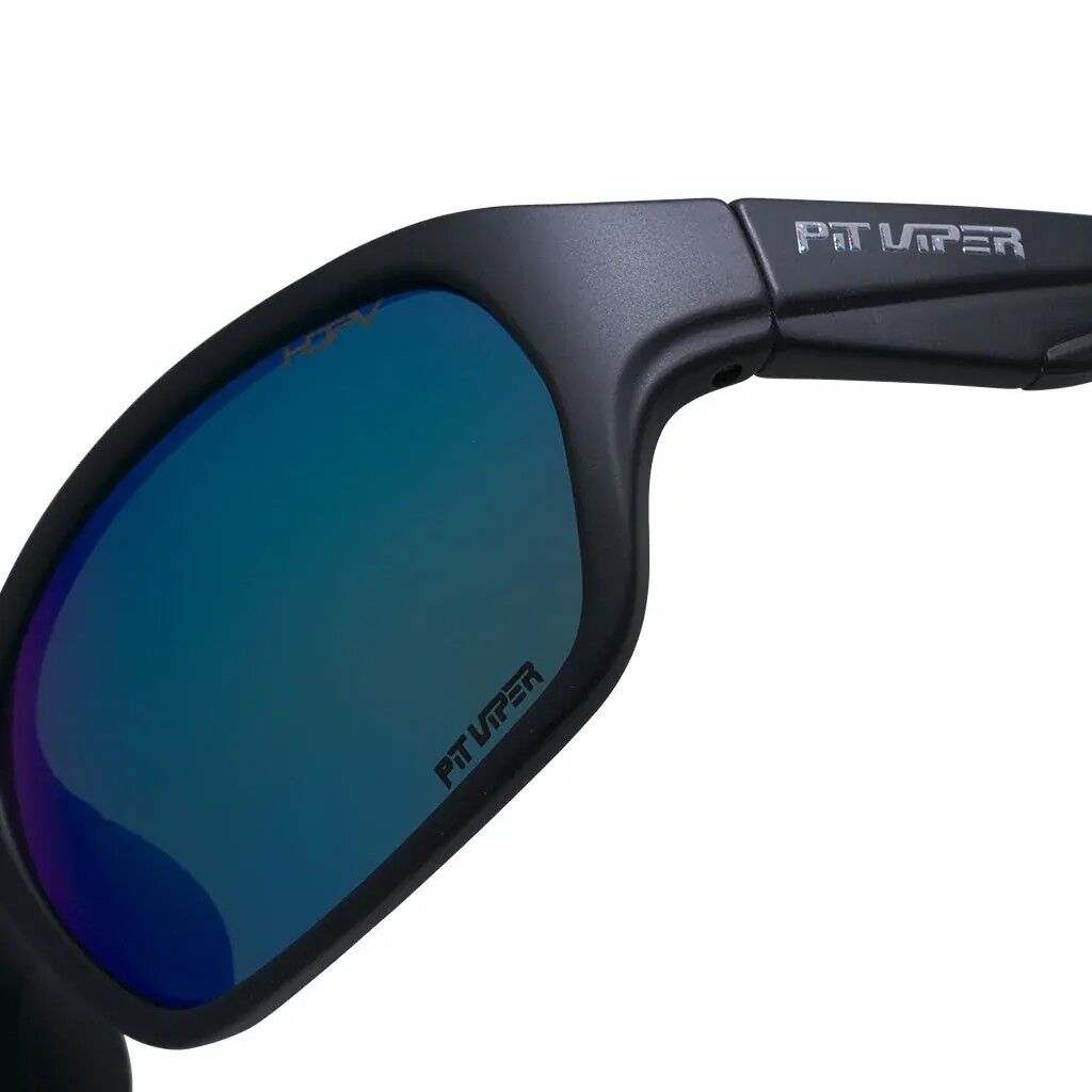 Pit Viper The Exec Somox Black / Blue Mirror Polarised Lenses