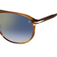 David Beckham DB 1159/S EX4 2A 58 Brown Horn / Blue Mirror Lenses