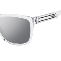 Polaroid PLD 2161/S 900 EX 57 Crystal / Grey Silver Mirror Polarised Lenses