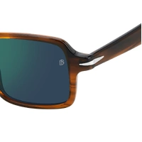 David Beckham DB 1179/S EX4 MT 51 Brown Horn / Green Mirror Lenses