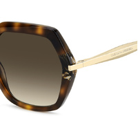 Carolina Herrera HER 0347/S SX7 HA 55 Light Havana / Brown Gradient Lenses