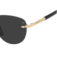 David Beckham DB 1224/S RHL IR 51 Gold Black / Grey Lenses