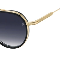 David Beckham DB 1226/G/S RHL 84 57 Gold Black / Blue Gradient Lenses
