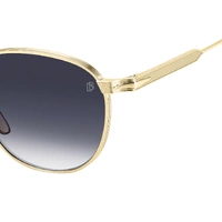 David Beckham DB 1228/S RHL 84 51 Gold Black / Blue Gradient Lenses