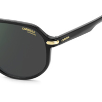 Carrera 375/S 807 Q3 59 Black / Grey Green Mirror Polarised Lenses