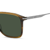 Hugo Boss BOSS 1886/S 6C5 QT 55 Brown Horn Ruthenium / Green Lenses