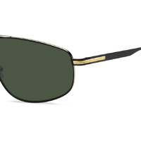 Hugo Boss BOSS 1887/S I46 QT 60 Matte Black Gold / Green Lenses
