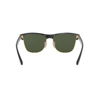 Ray-Ban RB4175 877-57 Clubmaster Oversized Black On Gold / Green Lenses