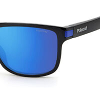Polaroid PLD 2123/S D51 5X 57 Black Blue / Blue Mirror Polarised Lenses