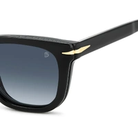 David Beckham Clip-On DB 7043/CS 2M2 Z7 50 Black Gold / Blue Polarised Lenses