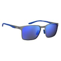 Under Armour UA Assist MTL/G V6D Z0 57 Matte Black Dark Ruthenium / Blue Mirror Lenses