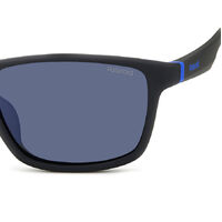 Polaroid PLD 2153/S 0VK C3 58 Matte Black Blue / Blue Polarised Lenses
