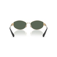 Coach CDP44 HC7192D 900571-57 Shiny Light Gold / Dark Green Lenses