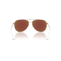 Michael Kors Hvar MK5007 104525-59 Rose Gold w White / Blue Mirror Lenses