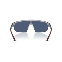 Arnette AN4369 303980-42 Red w Metallic Silver / Dark Blue Lenses