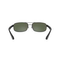 Ray-Ban RB3445 002/58-61 Black / Green Classic G-15 Polarised Lenses