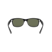 Ray-Ban RB2132F 901L-55 New Wayfarer Low Bridge Fit Black / Green Classic G-15 Lenses