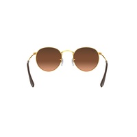 Ray-Ban RB3447 9001A5-53 Round Metal Light Bronze / Pink Gradient Brown Lenses