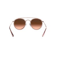 Ray-Ban RB3647N 9069A5-51 Round Double Bridge Copper / Brown Gradient Lenses
