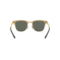 Ray-Ban RB3716 187/58-51 Clubmaster Metal Black On Gold / Green Classic G-15 Polarised Lenses