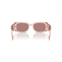Prada PR17WS 19Q10D-49 Transparent Peach / Light Brown Lenses