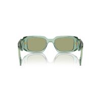 Prada PR17WS 11R10E-49 Transparent Sage / Green Mirror Internal Silver Lenses