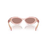 Prada PR26ZS 19Q10D-55 Transparent Peach / Light Brown Lenses
