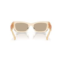 Miu Miu MU09WS 11T40F-53 Sand Transparent / Dark Brown Lenses
