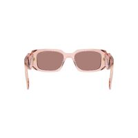 Prada PR17WSF 19Q10D-51 Transparent Peach / Light Brown Lenses
