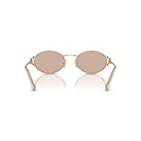Miu Miu MU52YS ZVN20F-54 Pale Gold / Pink Gold Mirror Lenses