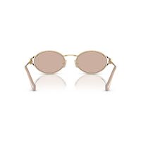 Miu Miu MU52YS ZVN20F-54 Pale Gold / Pink Gold Mirror Lenses