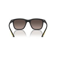 Ray-Ban RB4433M F6025J-54 Scuderia Ferrari Sainz Special Edition Matte Black / Grey Mirror Gradient Chromance Polarised Lenses