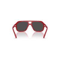 Burberry Kids JB4340 414987-50 Top Black On Red / Dark Grey Lenses