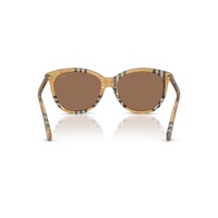 Burberry BE4455 416373-55 Check Sand / Dark Brown Lenses