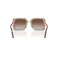 Dolce & Gabbana DG4491 321713-52 Havana On White Barrow / Brown Gradient Lenses