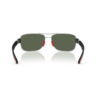 Ray-Ban RB3763M F03171-64 Scuderia Ferrari Collection Silver / Dark Green Lenses