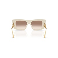 Dolce & Gabbana DG4510 331294 -51 Cream / Clear Brown Gradient w Silver Mirror Lenses