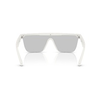 Burberry BE4480D 417269-41 White / Light Grey Tampo Silver Mirror Lenses